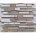 Stone and Matt Glass, Cream Color Ceramic Strip Mosaic (CFS647)